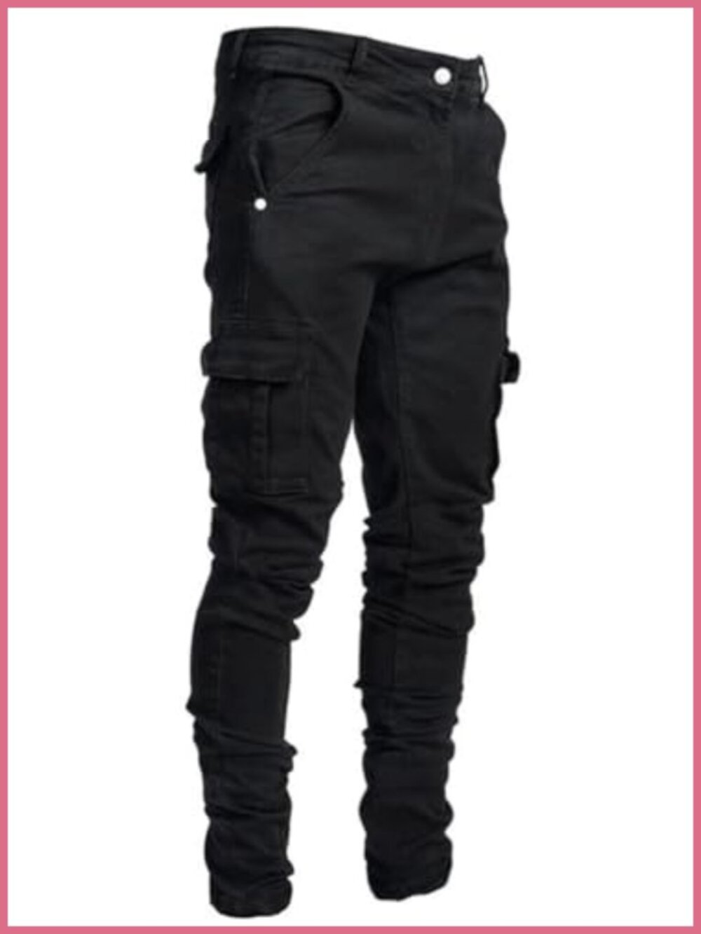 Men's Denim Cotton Straight Slim Fit Skinny Jeans Casual Streetwear Pants